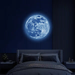 Bin Majid Souq® Aesthetic 3D Luminous Moon Wall Sticker - Glow in the Dark PVC Decal for Kids' Rooms