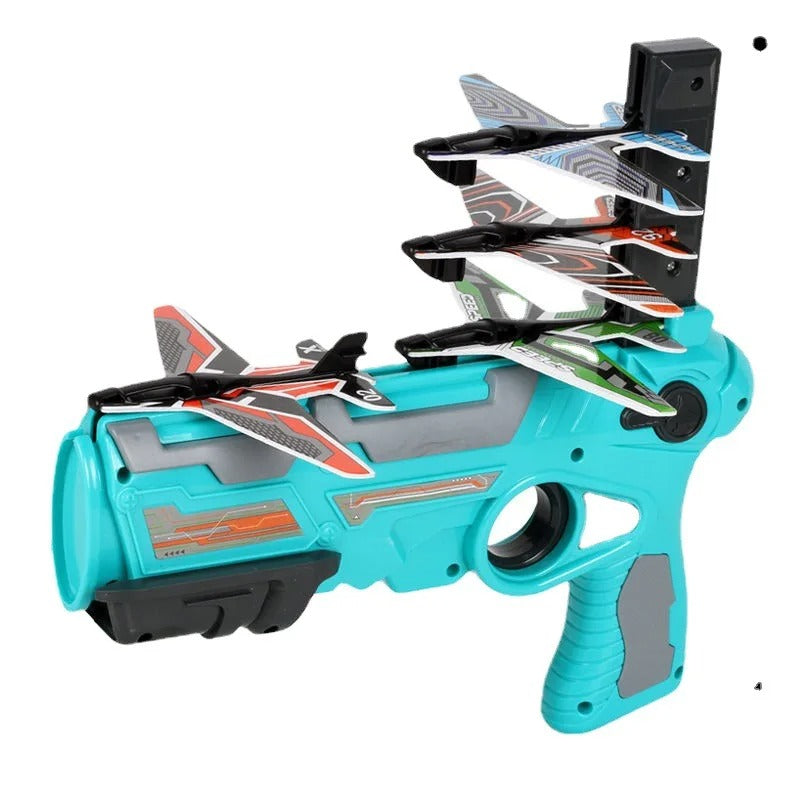 Bin Majid Souq® Children's Foam Plane Launcher Toy - Outdoor Catapult Gun for Airplane Shooting Fun