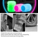 Bin Majid Souq® 4pcs Luminous Valve Caps for Electric Vehicles, Motorcycles, Bicycles, and Trucks