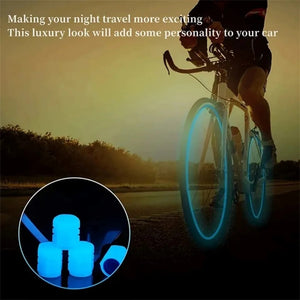 Bin Majid Souq® 4pcs Luminous Valve Caps for Electric Vehicles, Motorcycles, Bicycles, and Trucks