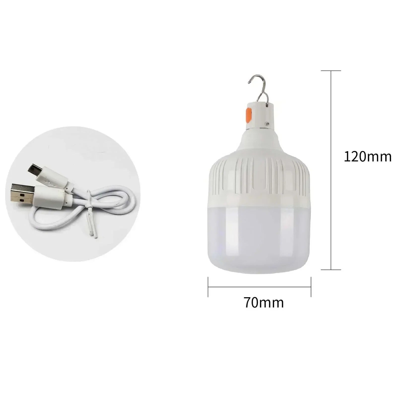 Bin Majid Souq® 60W USB Rechargeable LED Lantern - Perfect for Camping and Outdoor Activities